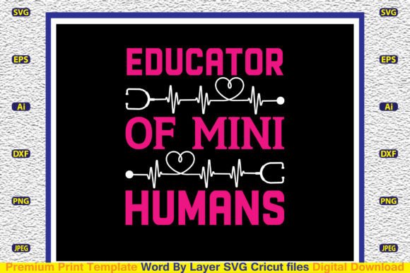 Graphics for Crafts: Educator of Mini-humans SVG