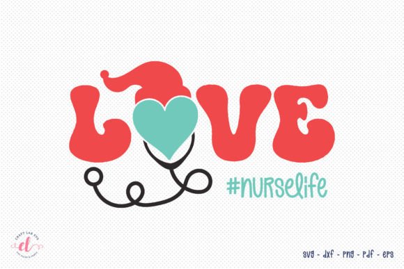 Nurse Christmas SVG Design Love