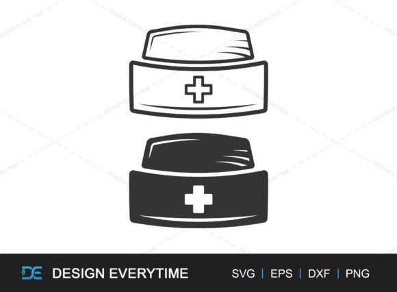 Nurse Hat SVG, Nurse Silhouette, Health