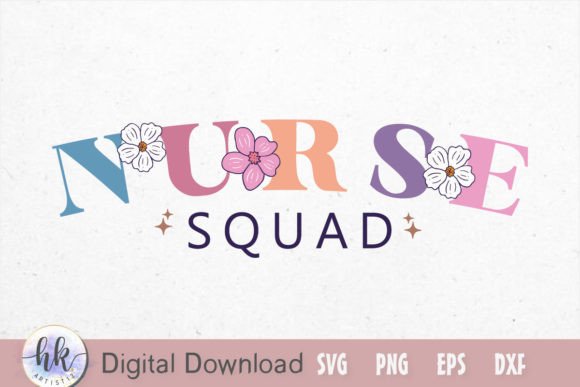 Nurse Squad Retro SVG for Crafts and Graphics