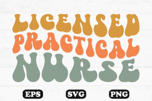 Practical Nurse Retro Wavy Svg Designs for Crafts and Graphics