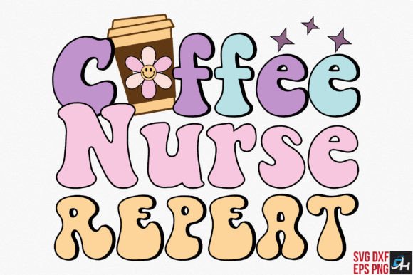 Retro Nurse Coffee PNG SVG
