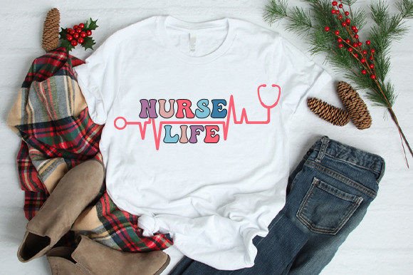 Retro Nurse Life Svg Design