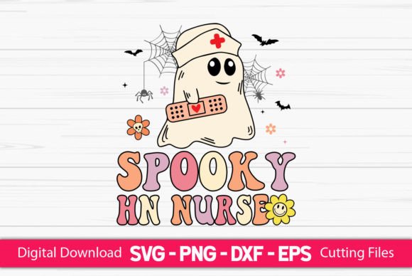 Spooky HN Nurse Graphics for Crafts